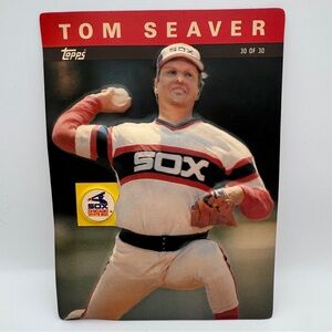 Tom Seaver 1985 Topps 3-D Baseball Stars #30 of 30 White Sox HOF Vtg Oversized